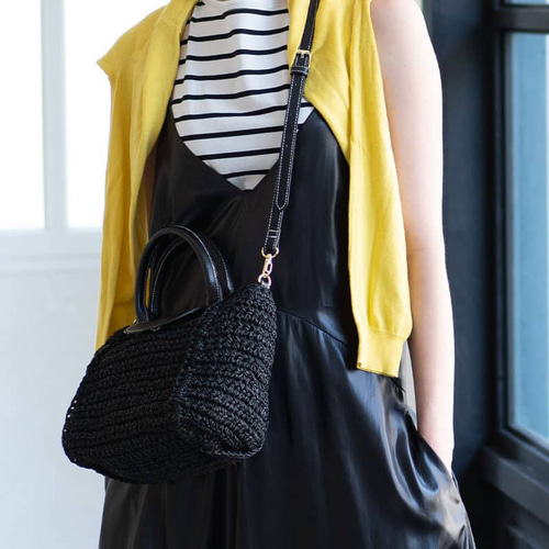 かごバッグ 2way ショルダー付き 新品 2way ショルダーかごバッグ | (((Enjoy 春/夏))) | zakka sara-i