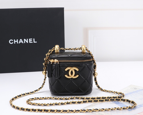 Chanel 2022秋冬新作手提げ化粧小箱コンパクト収納ケースショルダー