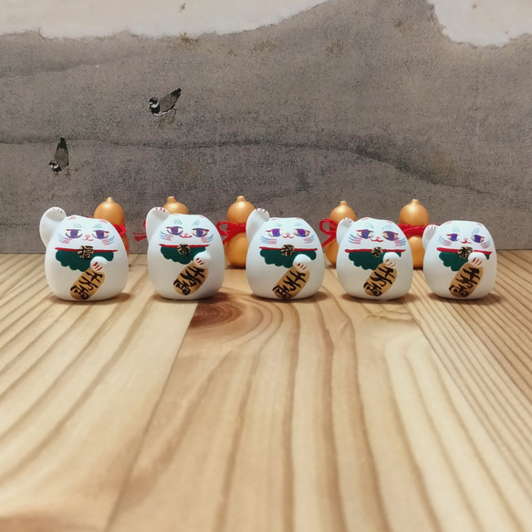 瓢箪置物  招き猫　ハンドメイド 瓢箪置物 招き猫 ハンドメイド