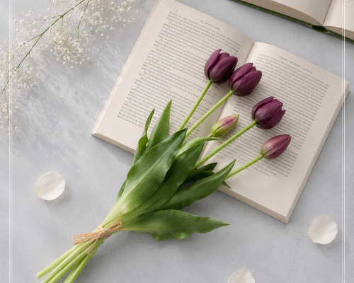  5本セット♡花束 造花 チューリップ 観葉植物 造花 / 5本セット チューリップ ふんわり インテリア Port（ポート） ドライフラワー スリーズ フラワー・ガーデニング