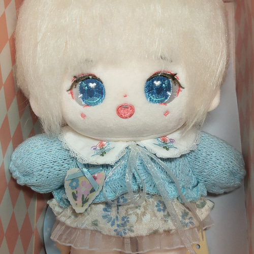 20cmぬいぐるみ 白髪の少女 かわいい キラキラの目 童話 アイリス