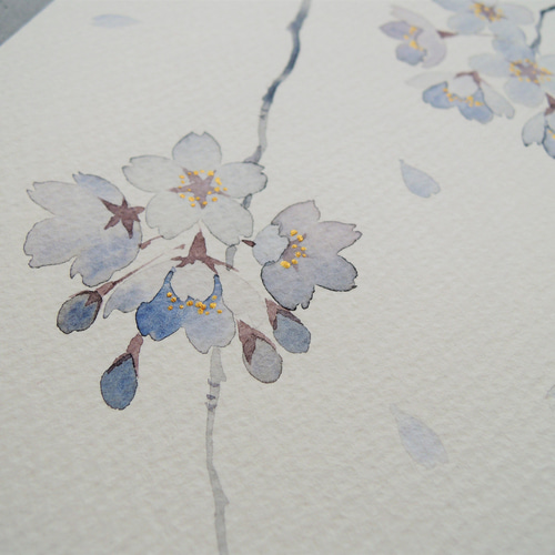 花曇り〉 原画 水彩紙×絵墨 イラスト 雨音のする画廊 通販 15420227