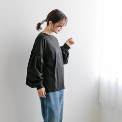 【全２色】ボリューム袖シャツ生地袖ドッキングカットソー 23050 14枚目の画像