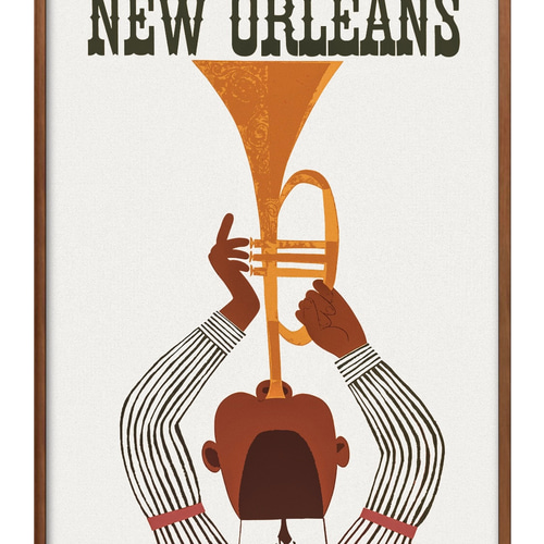 9363□ポスター 絵画 A3サイズ 『ジャズ ニューオーリンズ』 アート