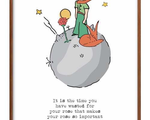 9022□ポスター 絵画 A3サイズ 『星の王子さま』 アート イラスト