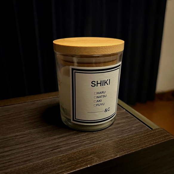 木芯キャンドル SHIKI 〜四季の香りを楽しむキャンドル〜 ソイキャンドル アロマキャンドル ウッドウィックキャンドル 2枚目の画像