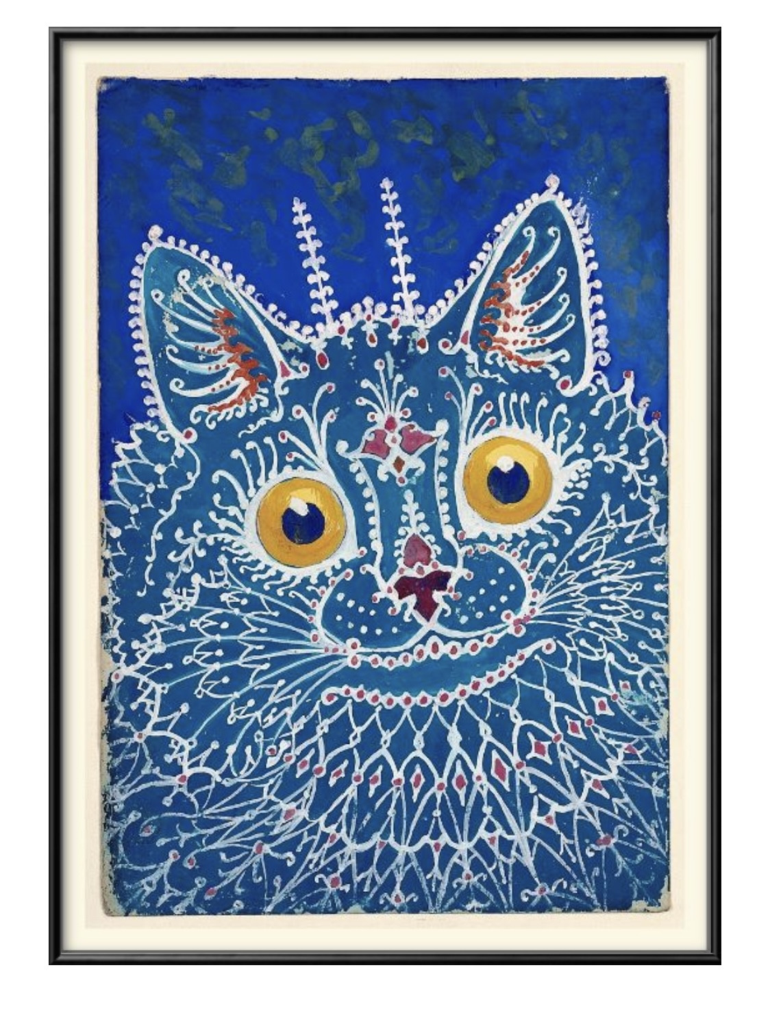 日本画　猫