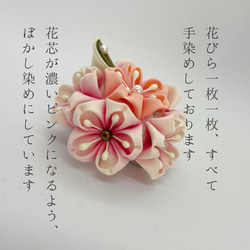 春季限定✴︎ぼかし染め桜のミニアクセサリー《つまみ細工》 2枚目の画像