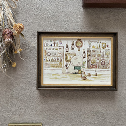 cafeモフモフのメニュー看板 イラスト coeur.yu（クードットユー