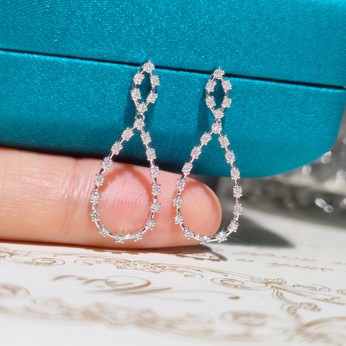 天然ダイヤモンドピアス0432ct k18 ピアス（スタッド・一粒） パール