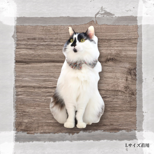 再販〉 猫 犬 首輪 フリルスタイ リバティプリント × Katie and Millie