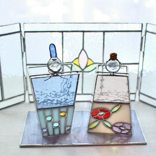 ステンドグラス お雛様 A おひなさま 桃の節句 初節句 ガラス雛