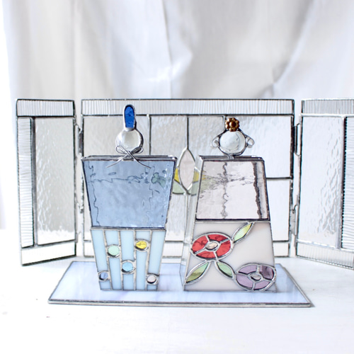 ステンドグラス お雛様 A おひなさま 桃の節句 初節句 ガラス雛