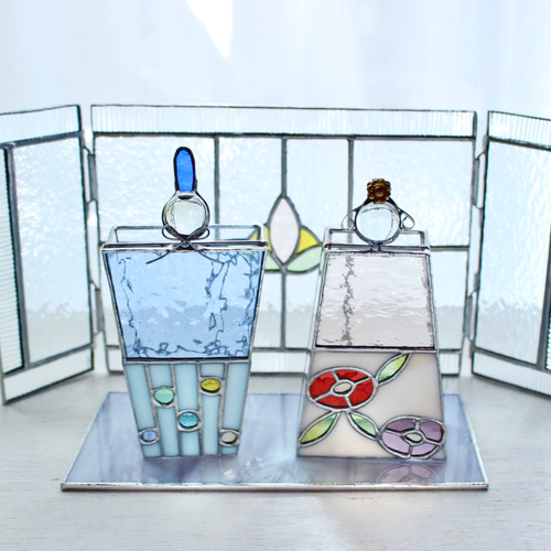 ステンドグラス お雛様 A おひなさま 桃の節句 初節句 ガラス雛