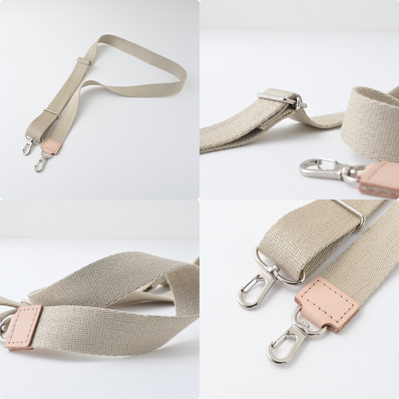 Sサイズ/20色展開の倉敷産帆布×ヌメ革♩軽量でペットボトルも入る便利なショルダーバッグ#ミモザイエロー 16枚目の画像