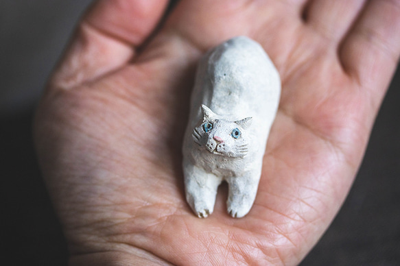 青い目の猫【猫_557】 立体・オブジェ 深尾竜騎 通販 15421468