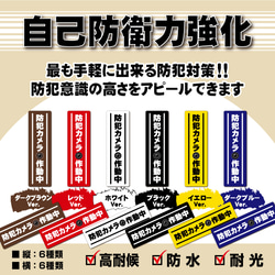 【防犯カメラ作動中ステッカー・大／ブルー横Ver.】 防犯カメラステッカー／セキュリティーシール 3枚目の画像