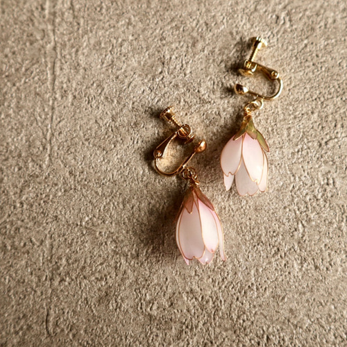 染井吉野の桜イヤリング(ピアス)｜金属アレルギー対応｜ウェディング