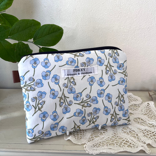 handmade! liberty patch ふんわりポーチ