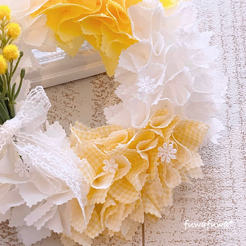 ミモザの春待ちリース　ハンモック　ミモザリース ミモザの春待ちリースハンモックミモザリース