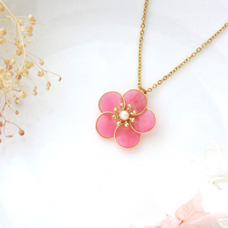 梅の花ネックレス　Plum blossom necklace 8枚目の画像