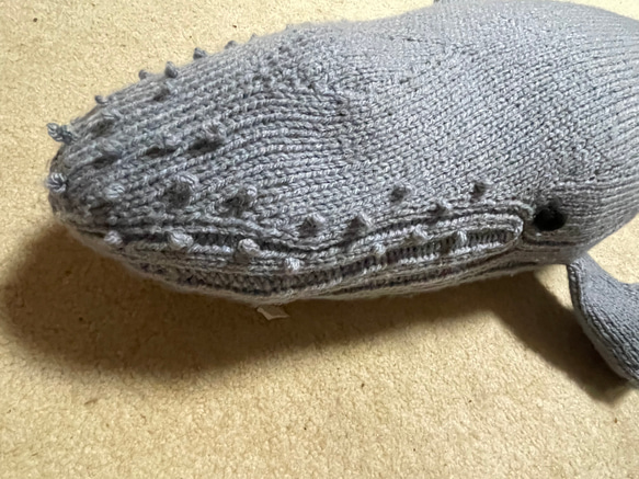 編み海洋生物ザトウクジラ魅力的かわいい編みぐるみ (母親サイズ） 1枚目の画像