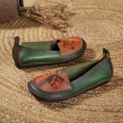 レディースシューズ　本革レザー 靴　手作り　お洒落　ハンドメイド　天然ゴム 普段　柔らかい　履きやすい　SH77　 1枚目の画像