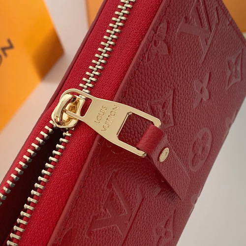 【送料無料】LOUIS VUITTON　ルイヴィン　RED　赤　レザー　長財布