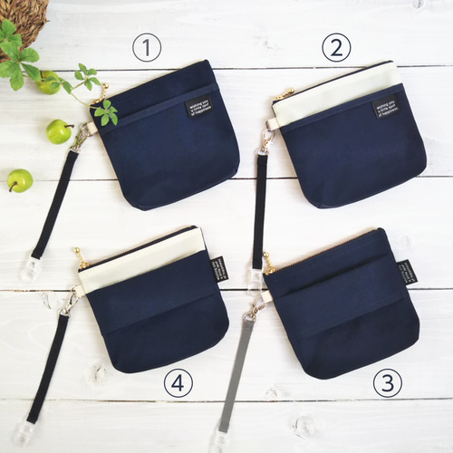 中学生からの移動ポケット】サニタリーポーチ/ネイビー/2タイプ×モノ