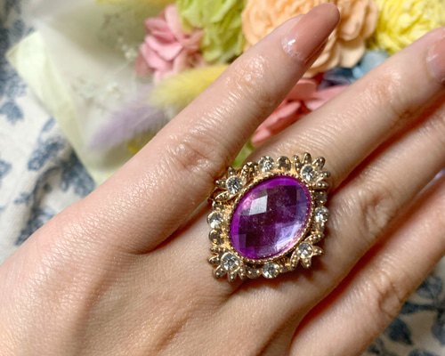 オーバルカットダイヤリング K10（リング）｜Lilas（リラ）の