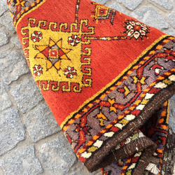 手織りトルコ絨毯 114x50cm ヴィンテージ ラグ 10枚目の画像