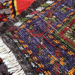 手織りトルコ絨毯 114x50cm ヴィンテージ ラグ 9枚目の画像