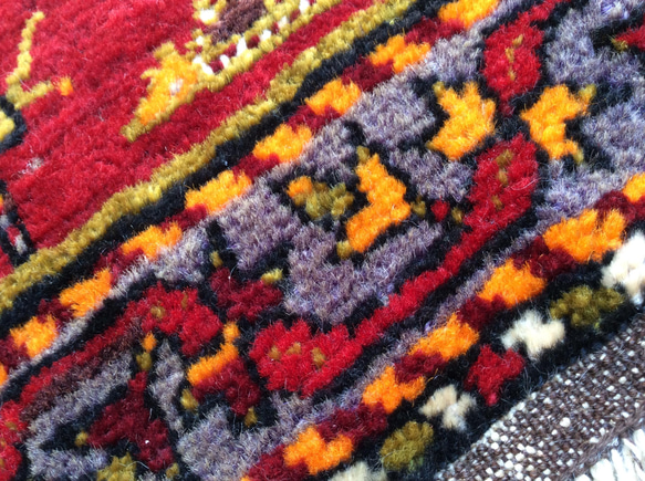 手織りトルコ絨毯 114x50cm ヴィンテージ ラグ 8枚目の画像