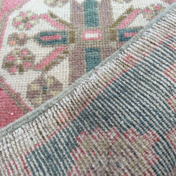 手織りトルコ絨毯 95x51cm ヴィンテージ ラグ 6枚目の画像