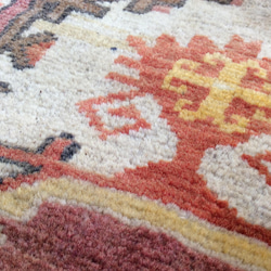手織りトルコ絨毯 100x51cm ヴィンテージ ラグ 6枚目の画像