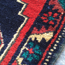 手織りトルコ絨毯 91x47cm ヴィンテージ ラグ 4枚目の画像