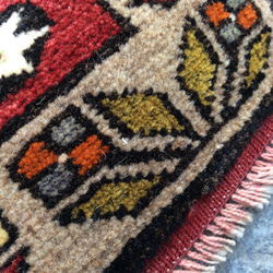 手織りトルコ絨毯 80x44cm ヴィンテージ ラグ 4枚目の画像