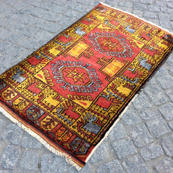 手織りトルコ絨毯 100x60cm ヴィンテージ ラグ 10枚目の画像