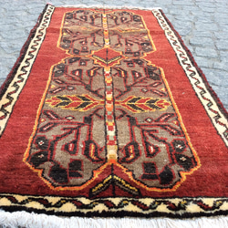 手織りトルコ絨毯 116x55cm ヴィンテージ ラグ 10枚目の画像