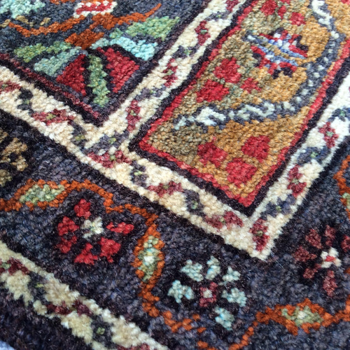 手織りトルコ絨毯 107x57cm ヴィンテージ ラグ カーペット・絨毯・ラグ