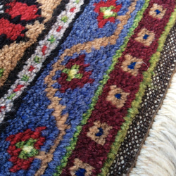 手織りトルコ絨毯 109x53cm ヴィンテージ ラグ 9枚目の画像
