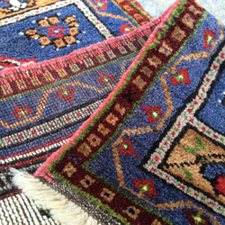 手織りトルコ絨毯 109x53cm ヴィンテージ ラグ 6枚目の画像