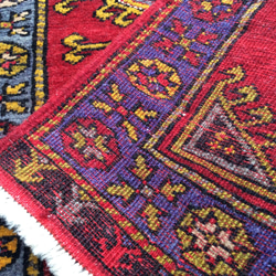 手織りトルコ絨毯 100x58cm ヴィンテージ ラグ 6枚目の画像