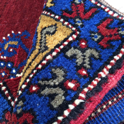 手織りトルコ絨毯 110x59cm ヴィンテージ ラグ 5枚目の画像