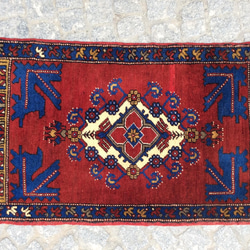 手織りトルコ絨毯 110x59cm ヴィンテージ ラグ 2枚目の画像