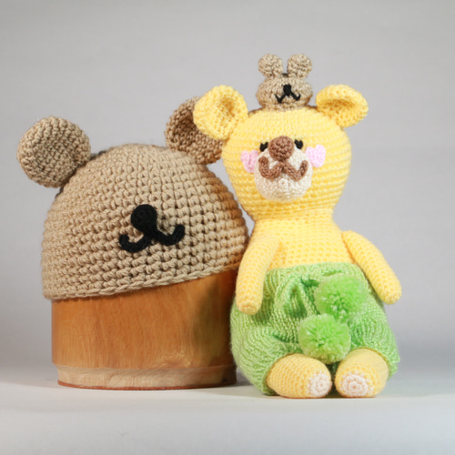 Amazon.co.jp: [KOMBIUDA] クマのぬいぐるみ帽子 クマのフード