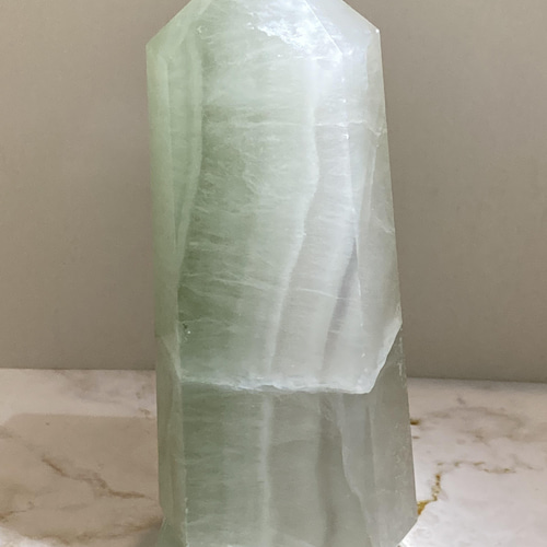 バイカラー✿*:・ 虹入り✨ フローライト 蛍石 オベリスク 置物 その他