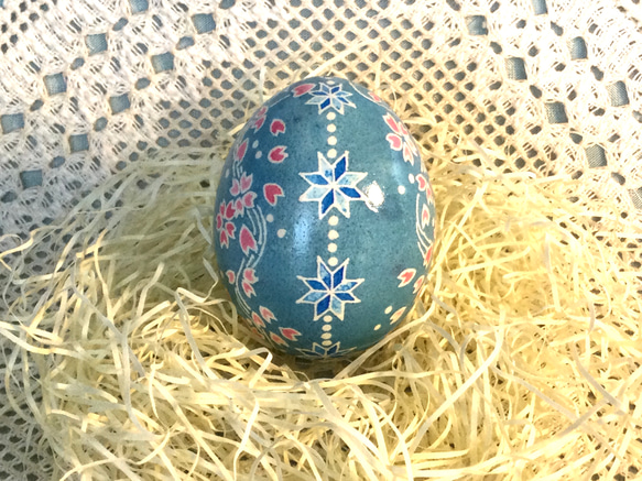 イースターエッグ(PYSANKY)  本物の卵です(๑˃̵ᴗ˂̵) 2枚目の画像