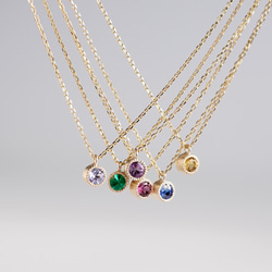 Amethyst birthstone necklace [P033K18/K10AM] 6枚目の画像