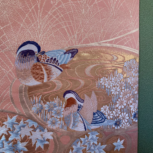 ☆送料無料☆掛け軸 着物リメイク 和風インテリア ひな祭り 桃の節句